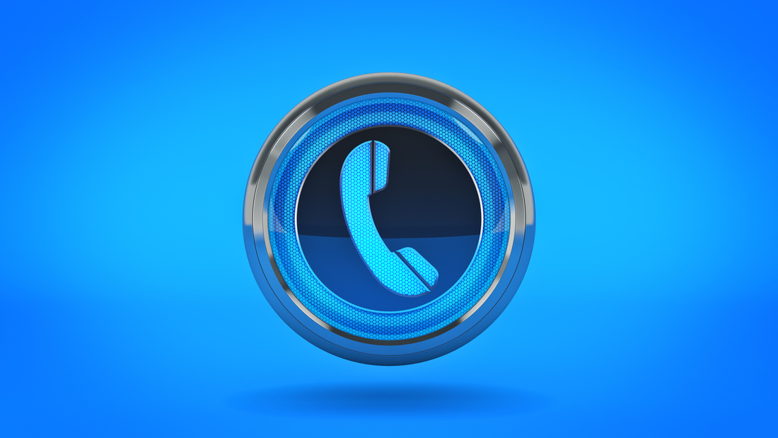 Phone glossy icon. 3d rendering
